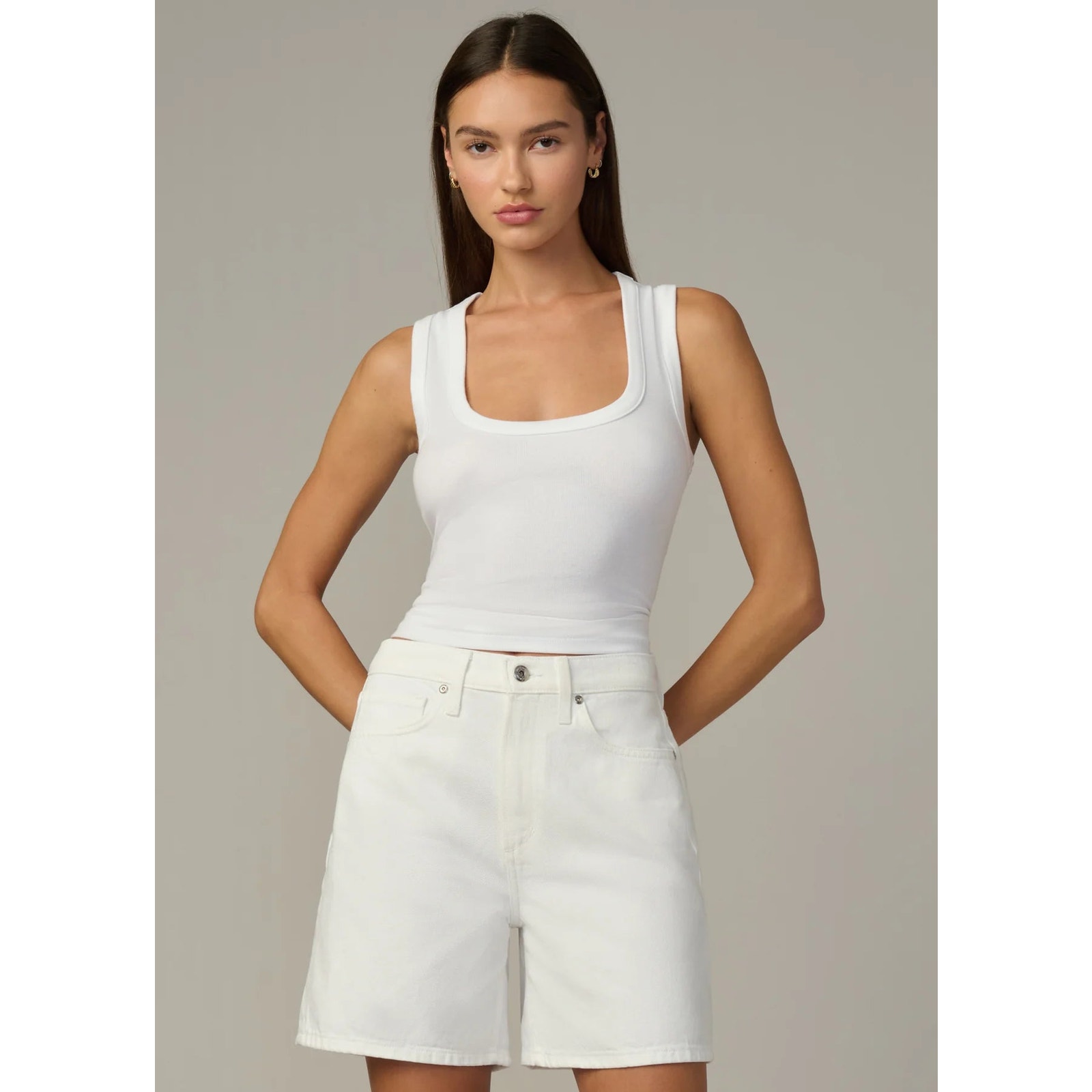 Joe's Jeans The U-Neck Tank - Optic White Nwt Size Xs L